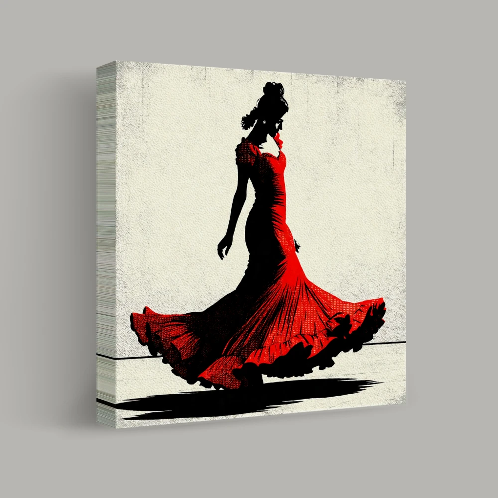 Dance of the Scarlet Silhouette — canvas