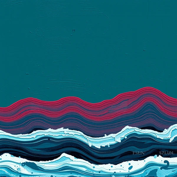 Ocean Waves in Vivid Layers