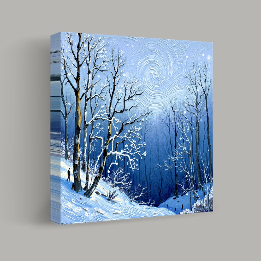 Whirling Winter Woods — canvas