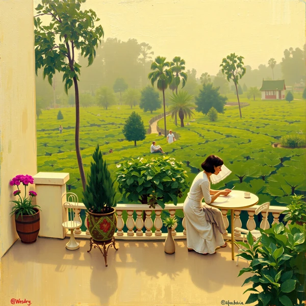 Morning Reflections on a Verdant Balcony