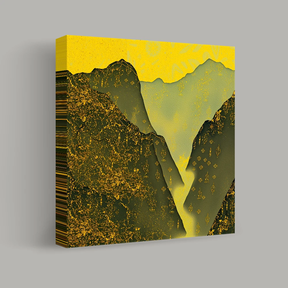 Mystic Peaks of Golden Horizon — canvas