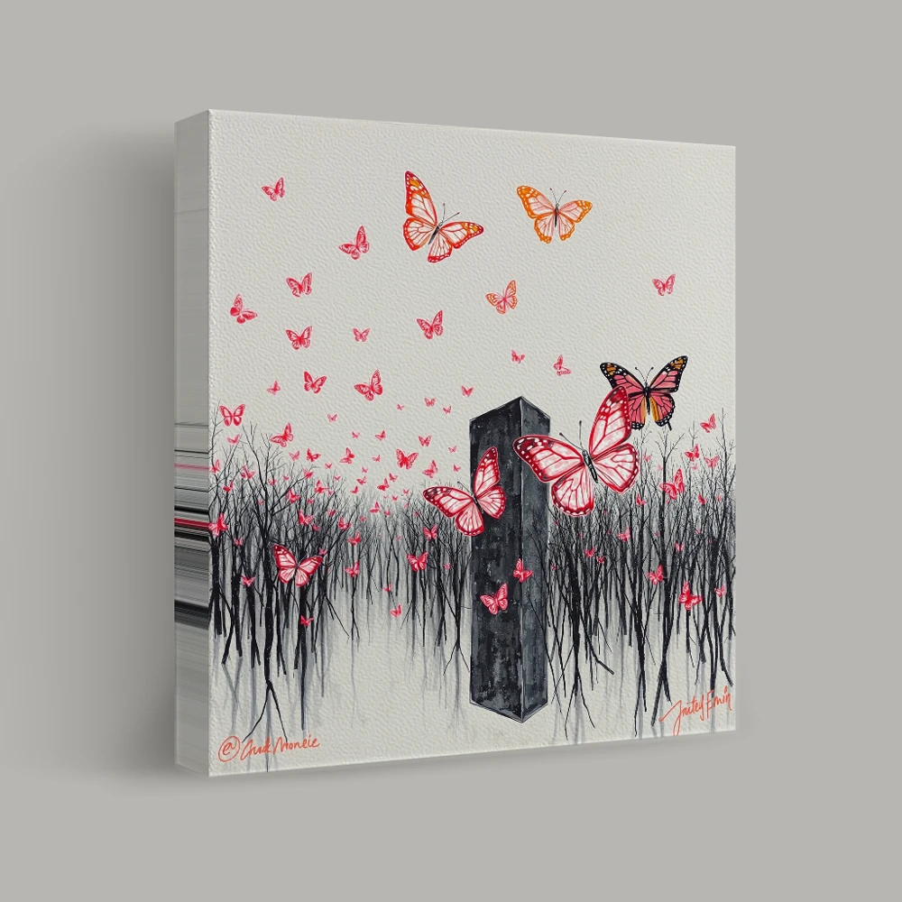 Fluttering Around Shadows — canvas