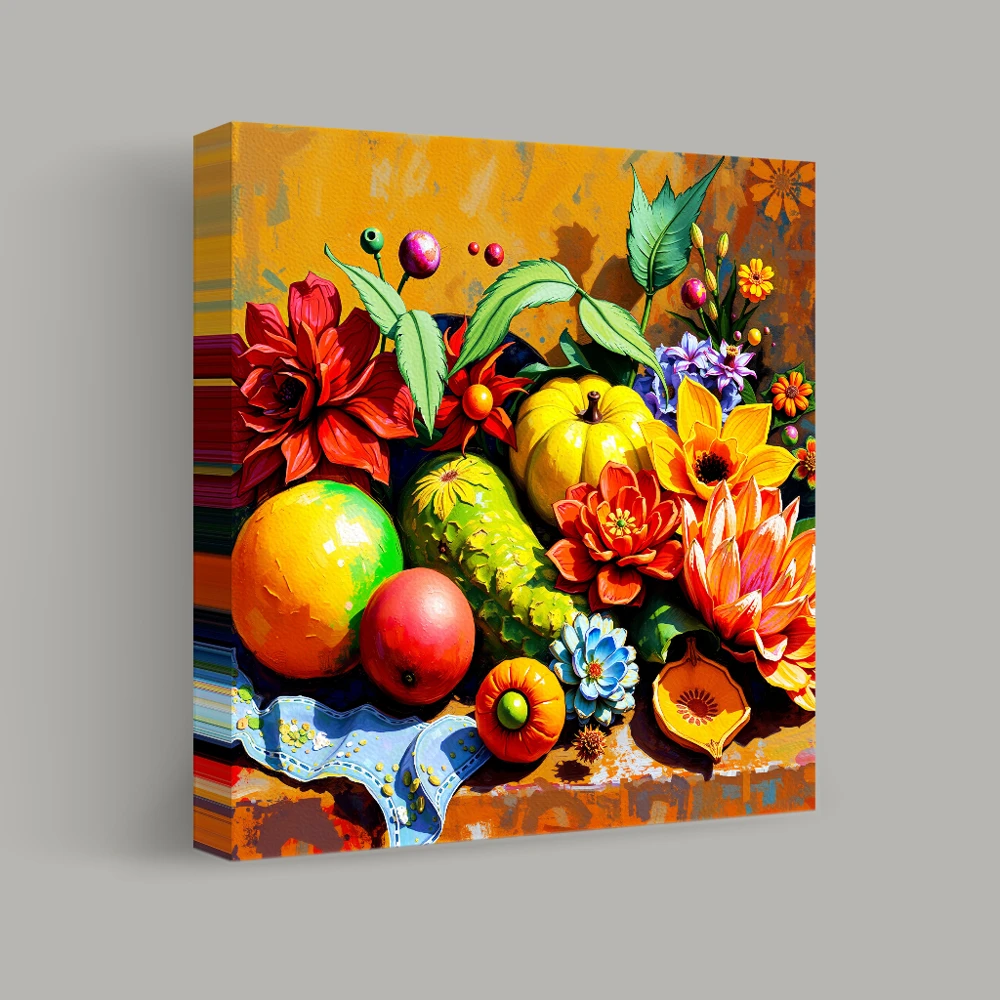 Symphony of Harvest and Bloom — canvas
