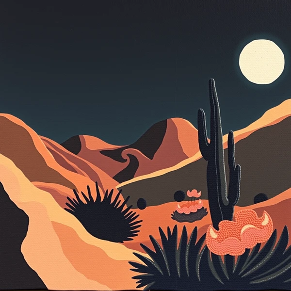 Moonlit Desert Serenity