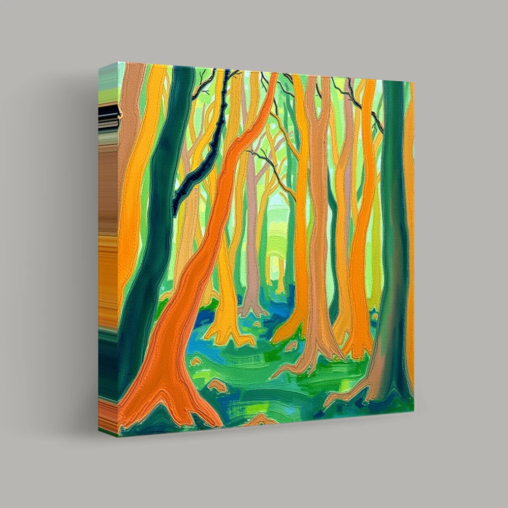 Enchanted Hues of the Forest — canvas