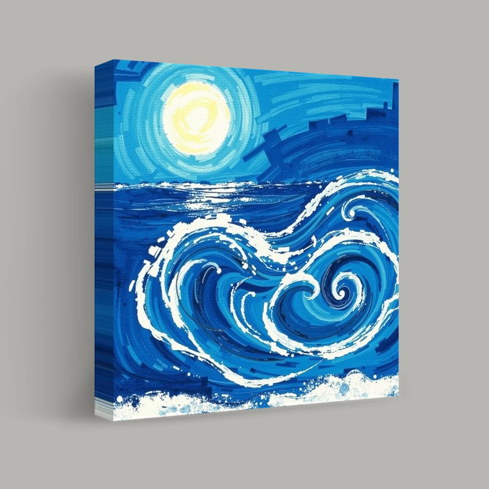 Dance of the Azure Waves — canvas