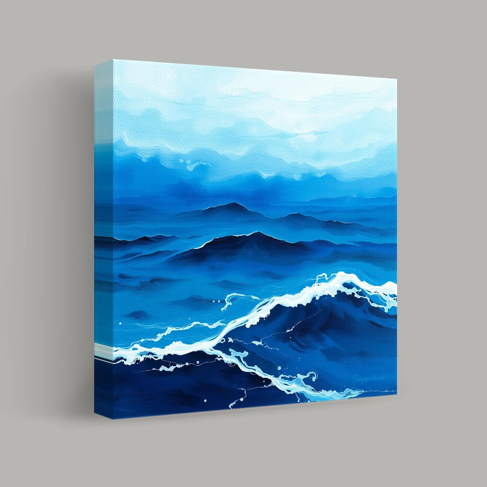 Endless Blue Waves — canvas