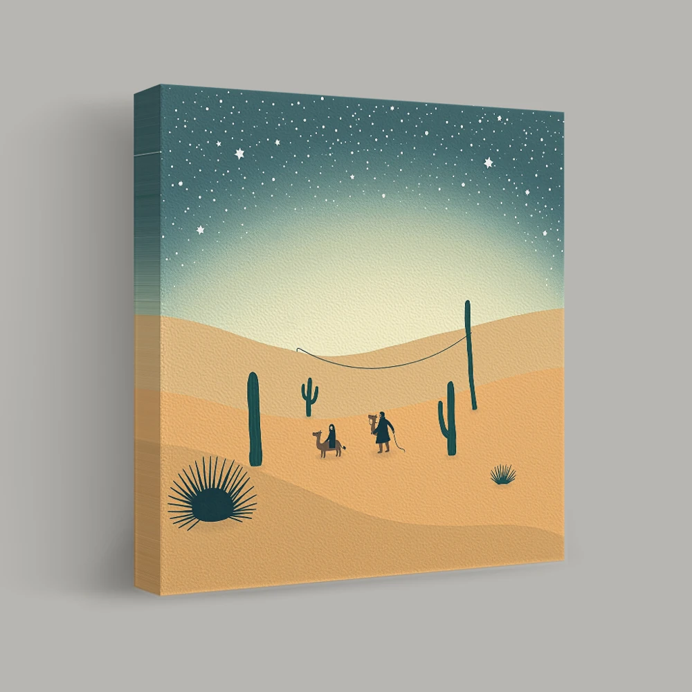 Sterrenhemel Woestijnreis — canvas