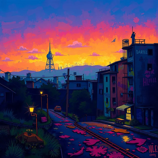 Twilight Over the Urban Canvas
