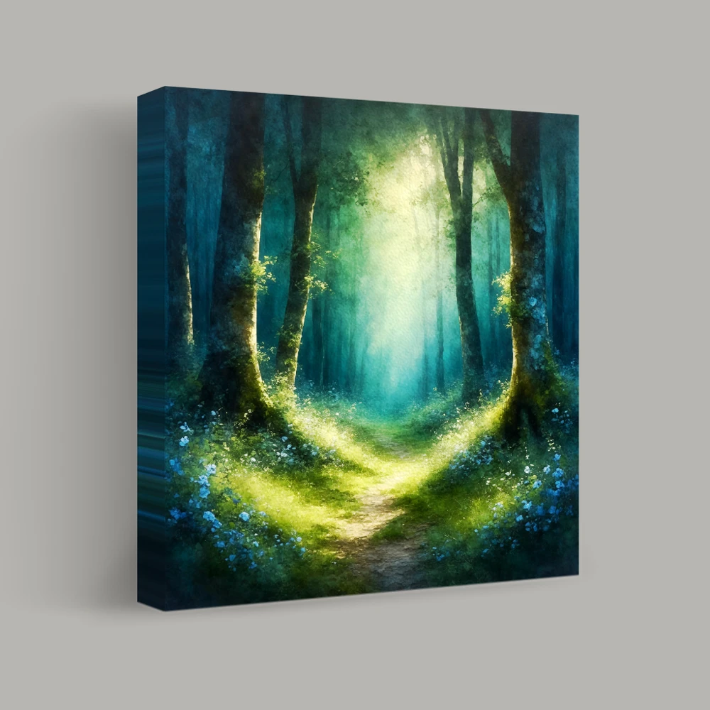 Pathway Through the Enchanted Forest — canvas