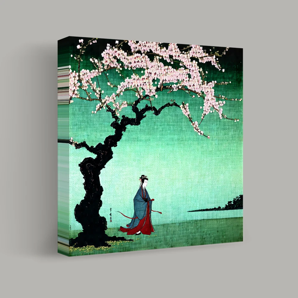 Serenity Beneath Cherry Blossoms — canvas