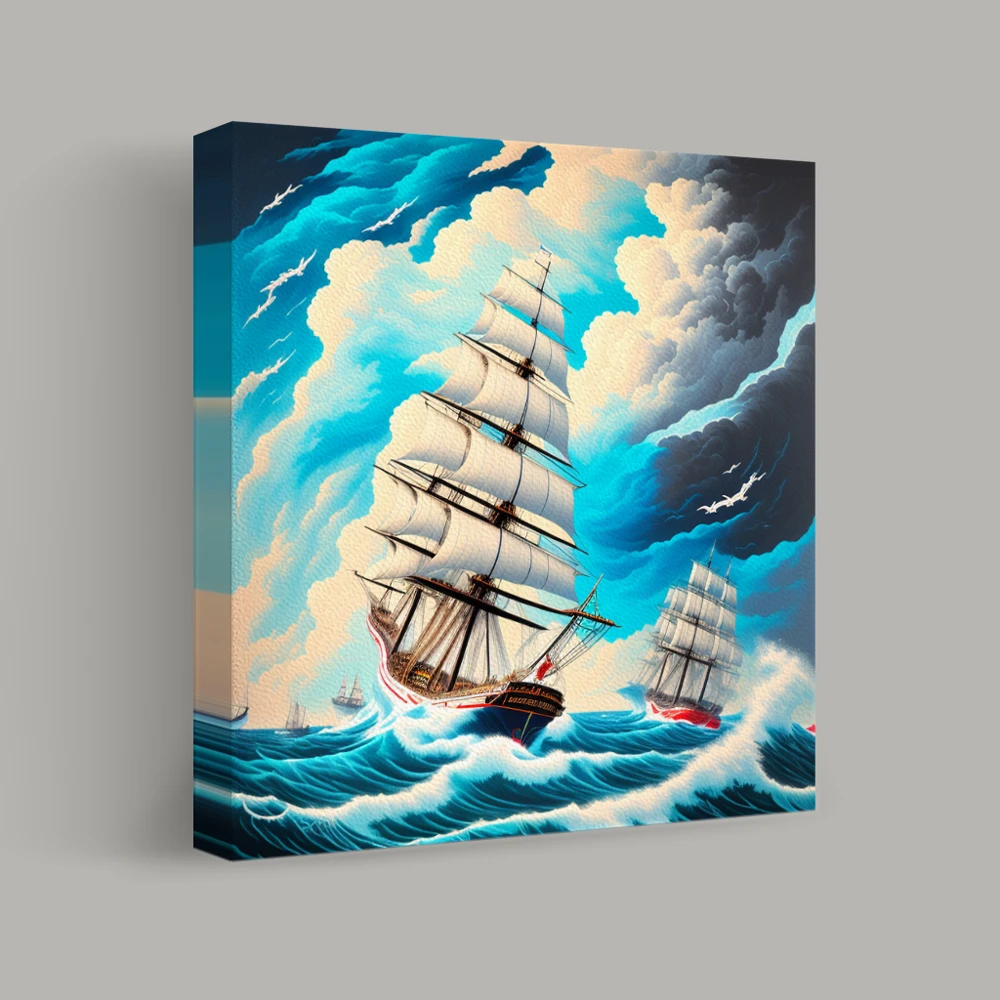 Voyage Through Turbulent Skies — canvas