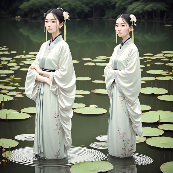 Reflections on a Lotus Pond