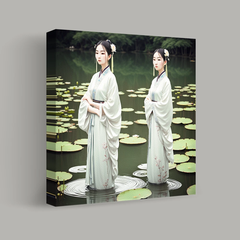 Reflections on a Lotus Pond — canvas