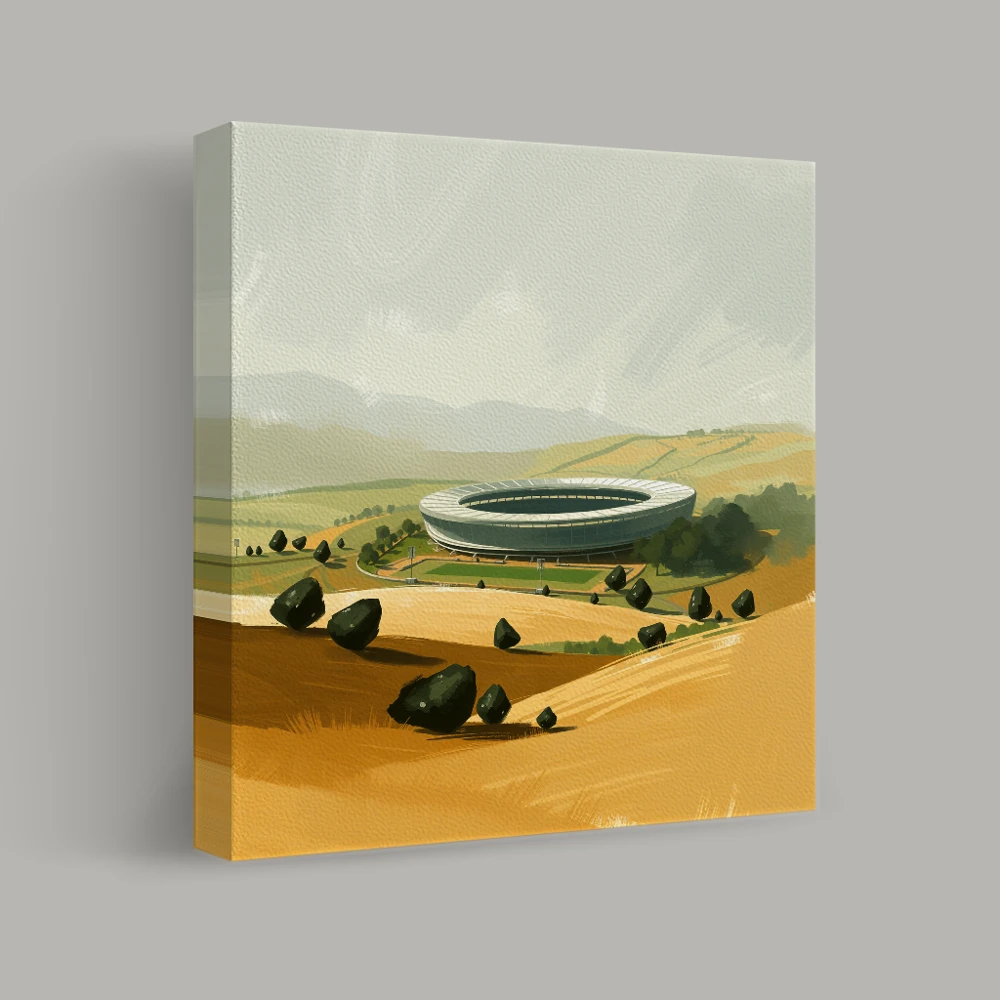 Stadium Among the Hills — canvas