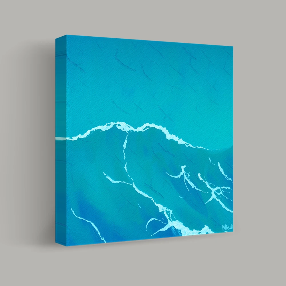 Cresting Waves of Endless Blue — canvas