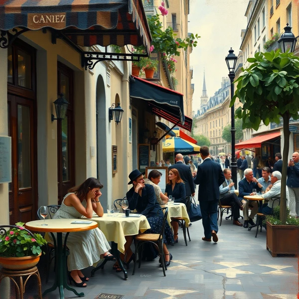Conversations on a Parisian Street