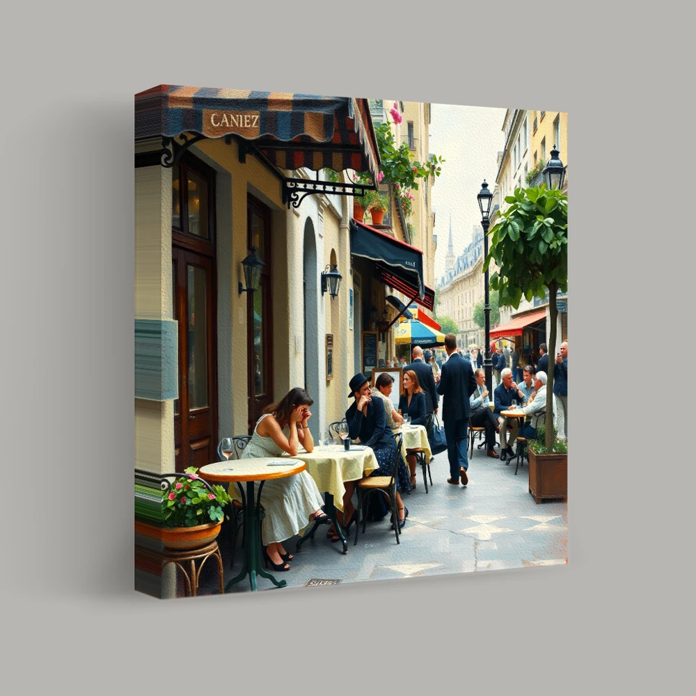 Conversations on a Parisian Street — canvas