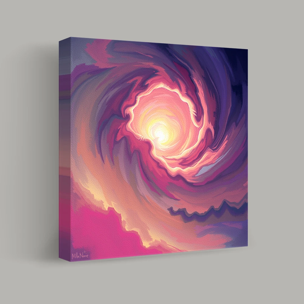 Swirling Vortex of Light — canvas