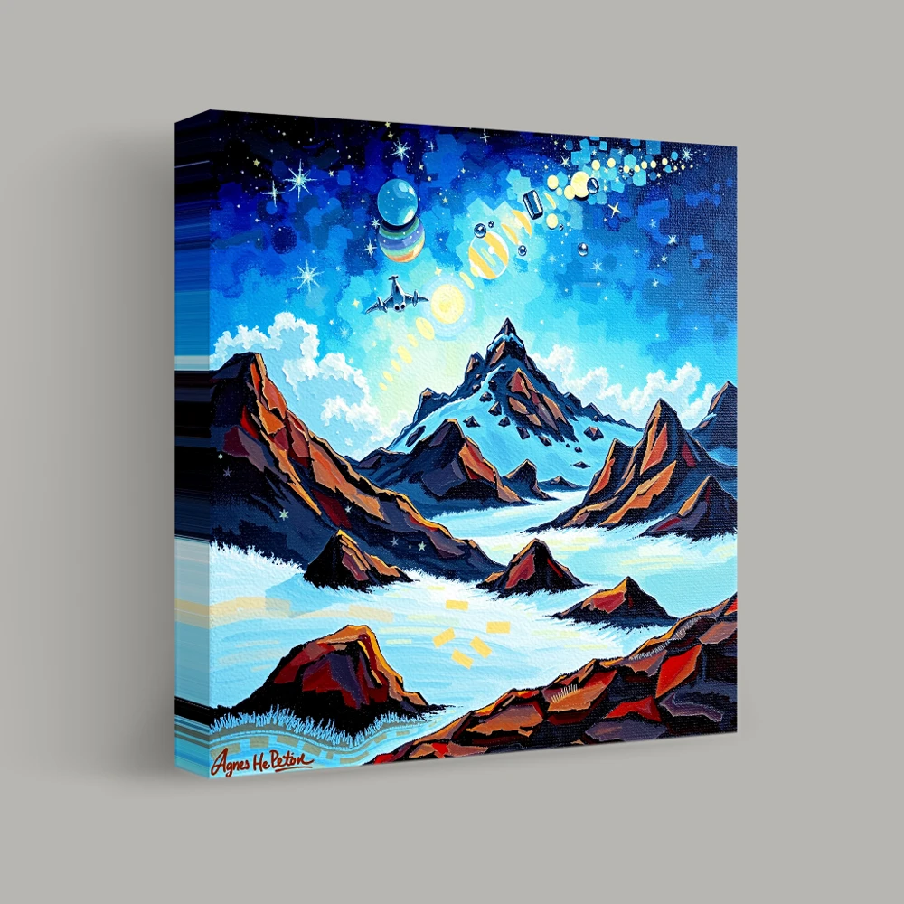 Celestial Symphony Over the Peaks — canvas