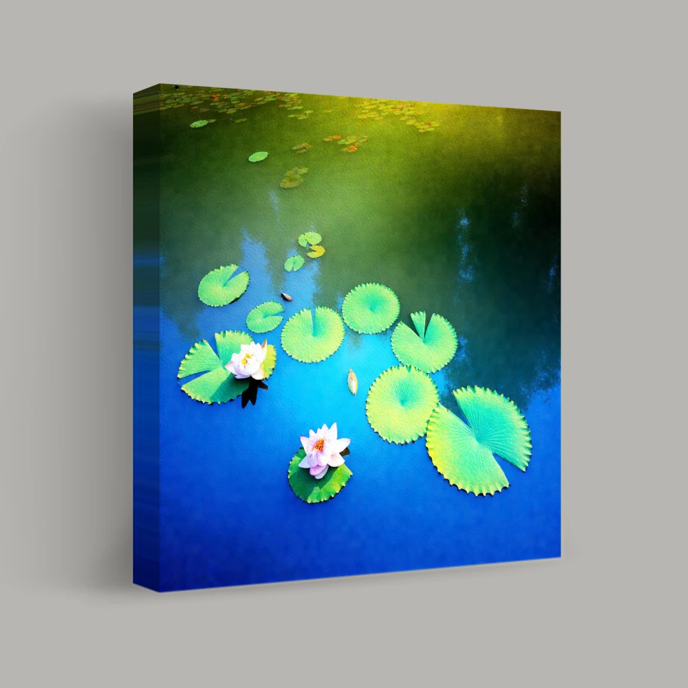 Serenity on the Lilypad Pond — canvas