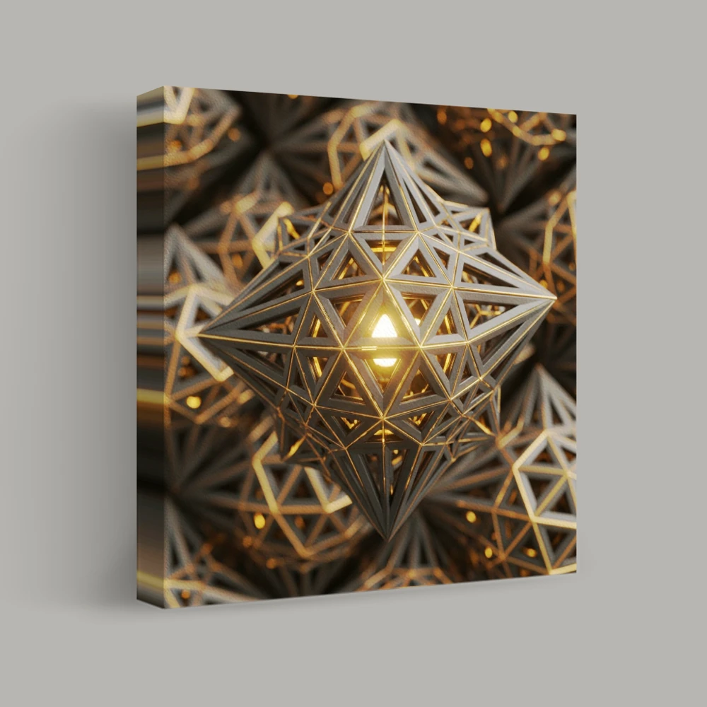 Luminous Geometric Nexus — canvas
