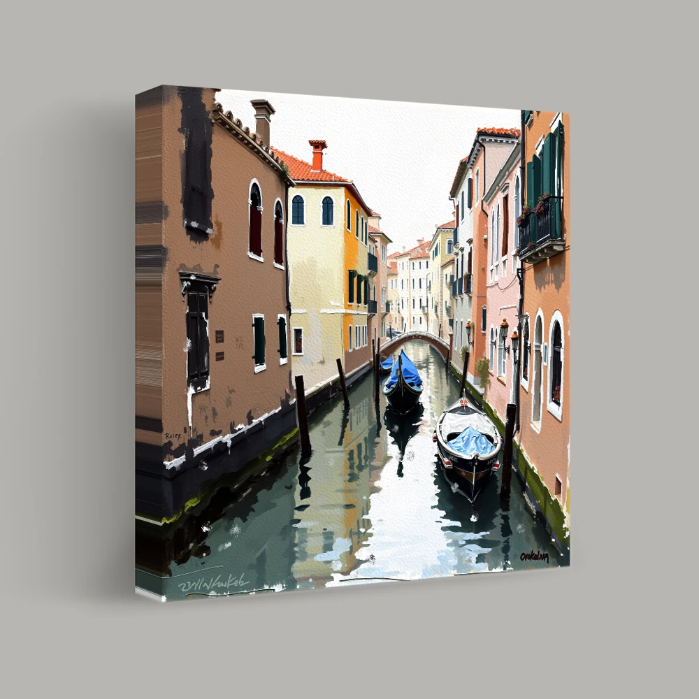 Canals of Colorful Serenity — canvas