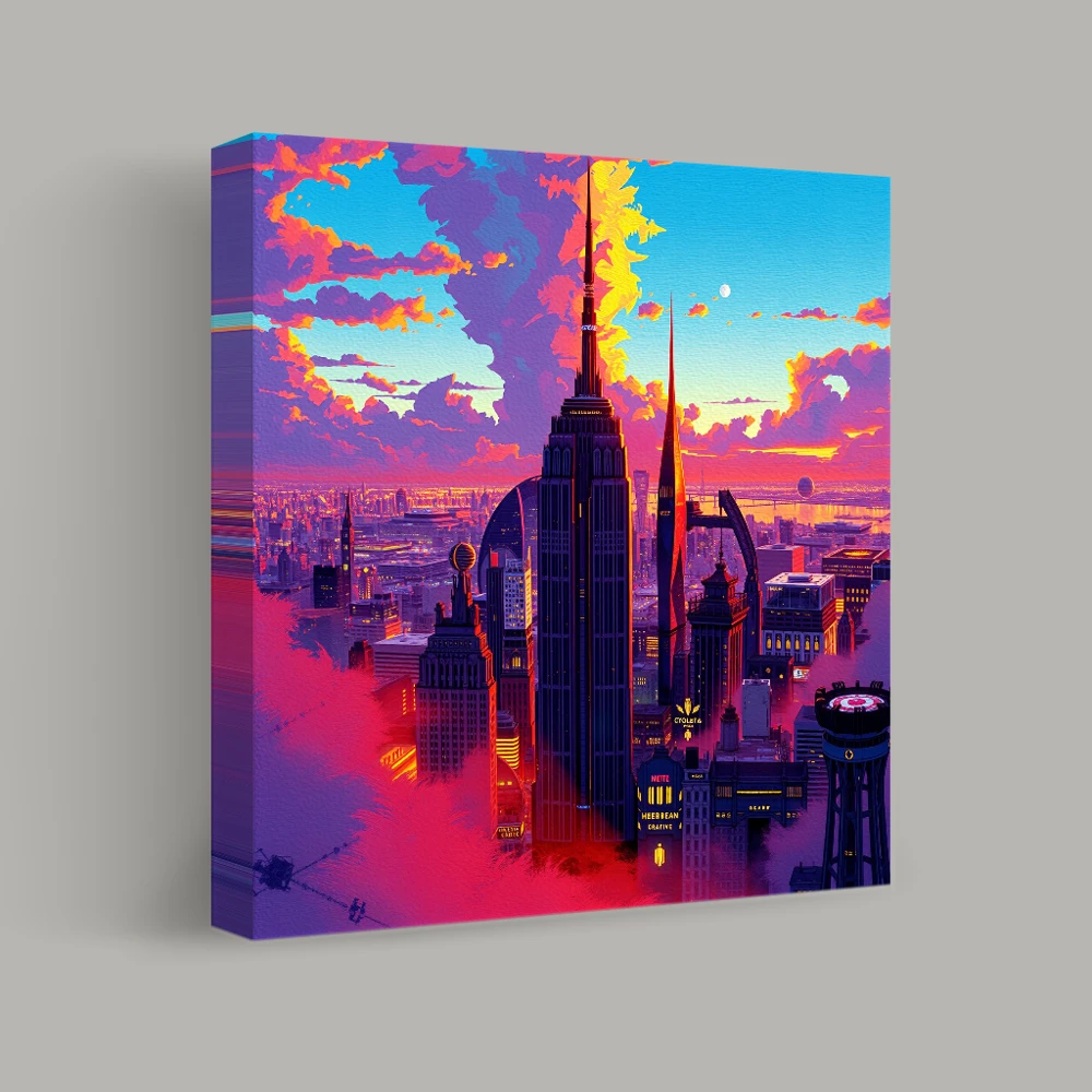Skyscrapers at the Edge of Tomorrow — canvas