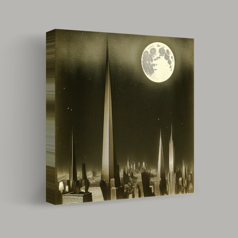 Moonlit Spires of Tomorrow — canvas