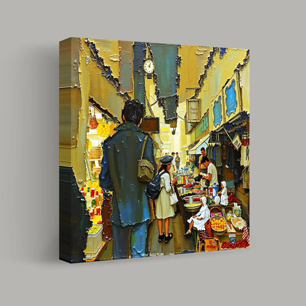 A Day at the Market — canvas
