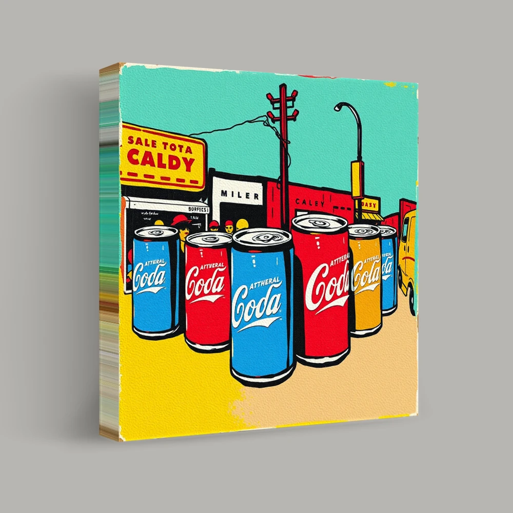 Soda Dreams on a Sunny Street — canvas