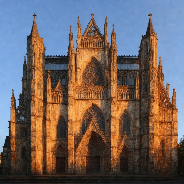 Gothic Grandeur at Sunset