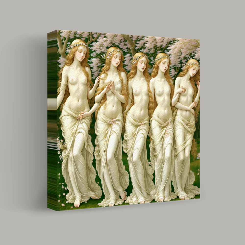 Dance of Serenity under Blossom Boughs — canvas