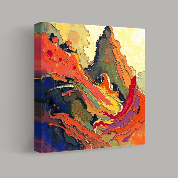 Fiery Abstract Waves view 1