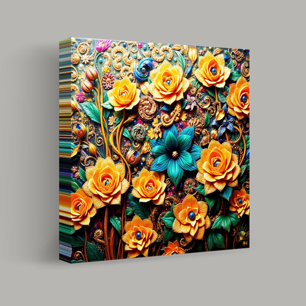 Gilded Blooms — canvas