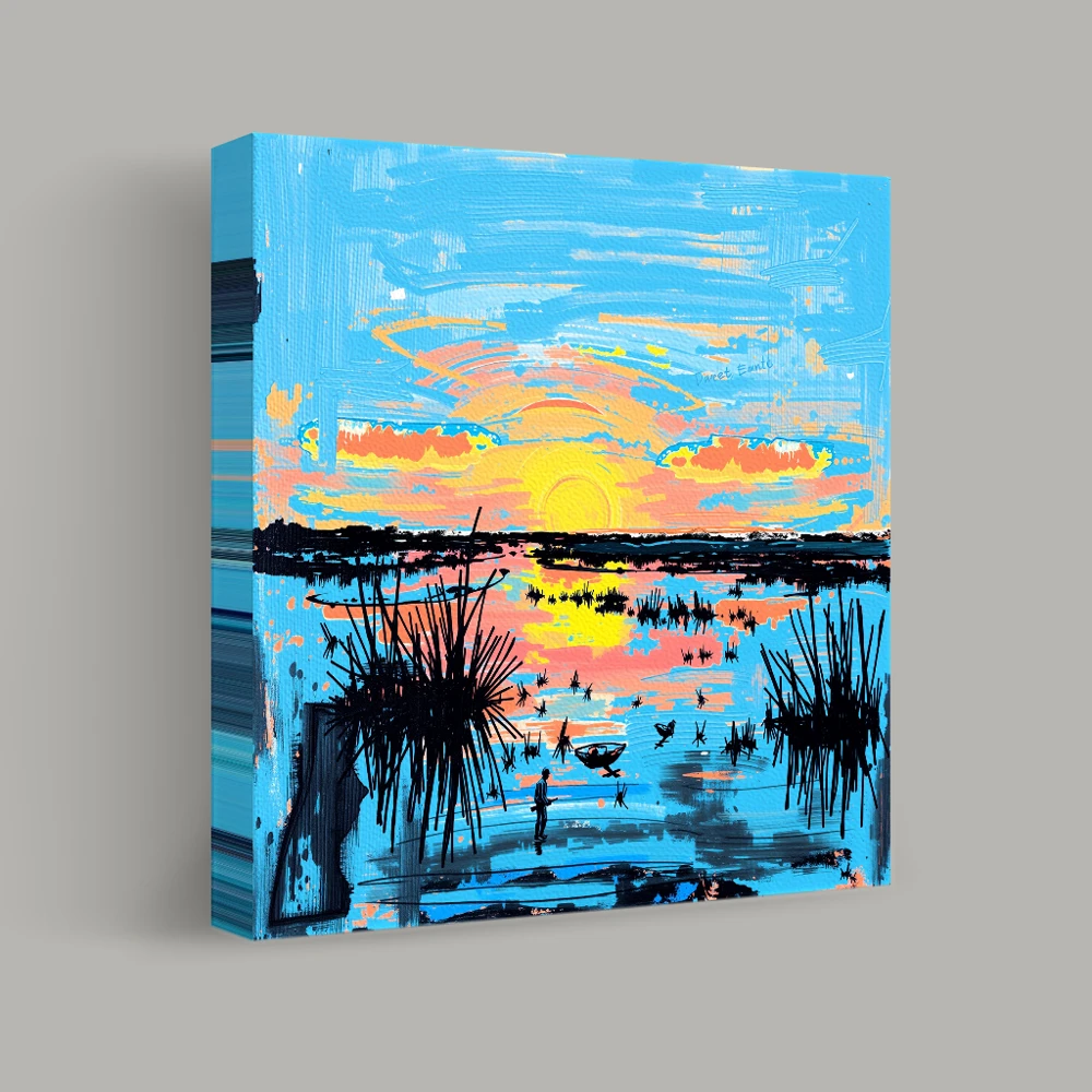 Sunset Symphony Over the Marsh — canvas