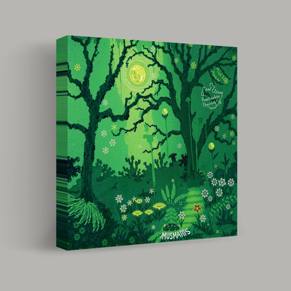 Enchanted Woodland Night — canvas
