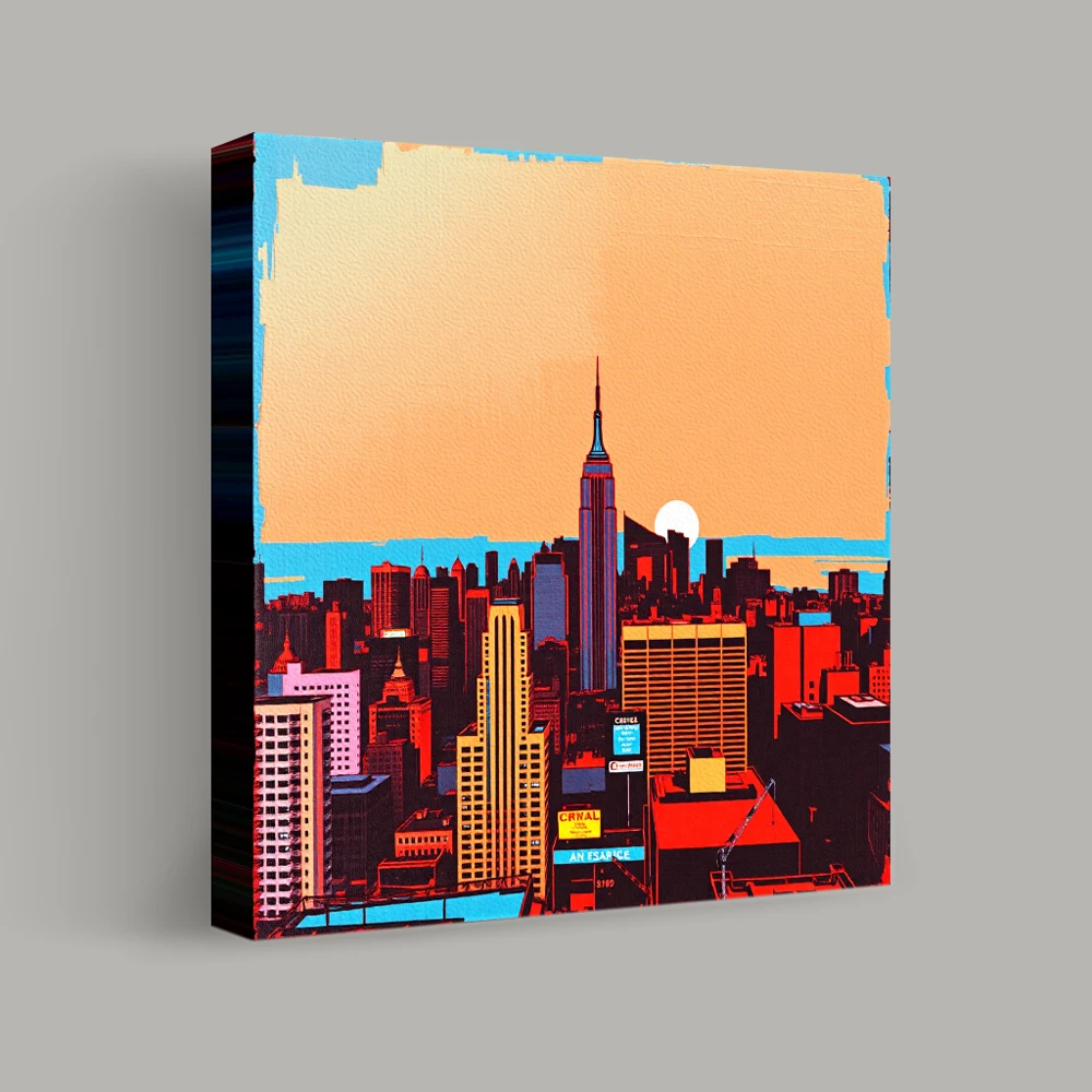 Sunset Over Metropolis — canvas