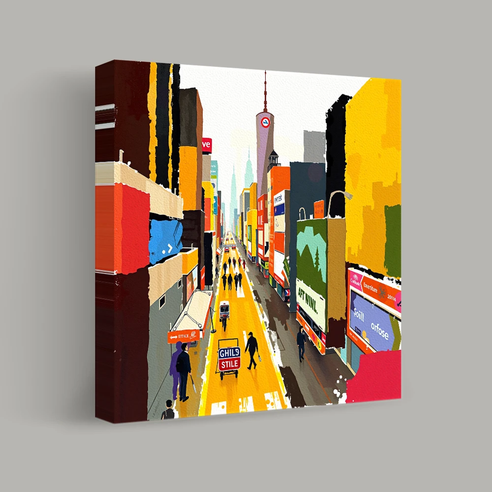 Colorful Urban Street — canvas