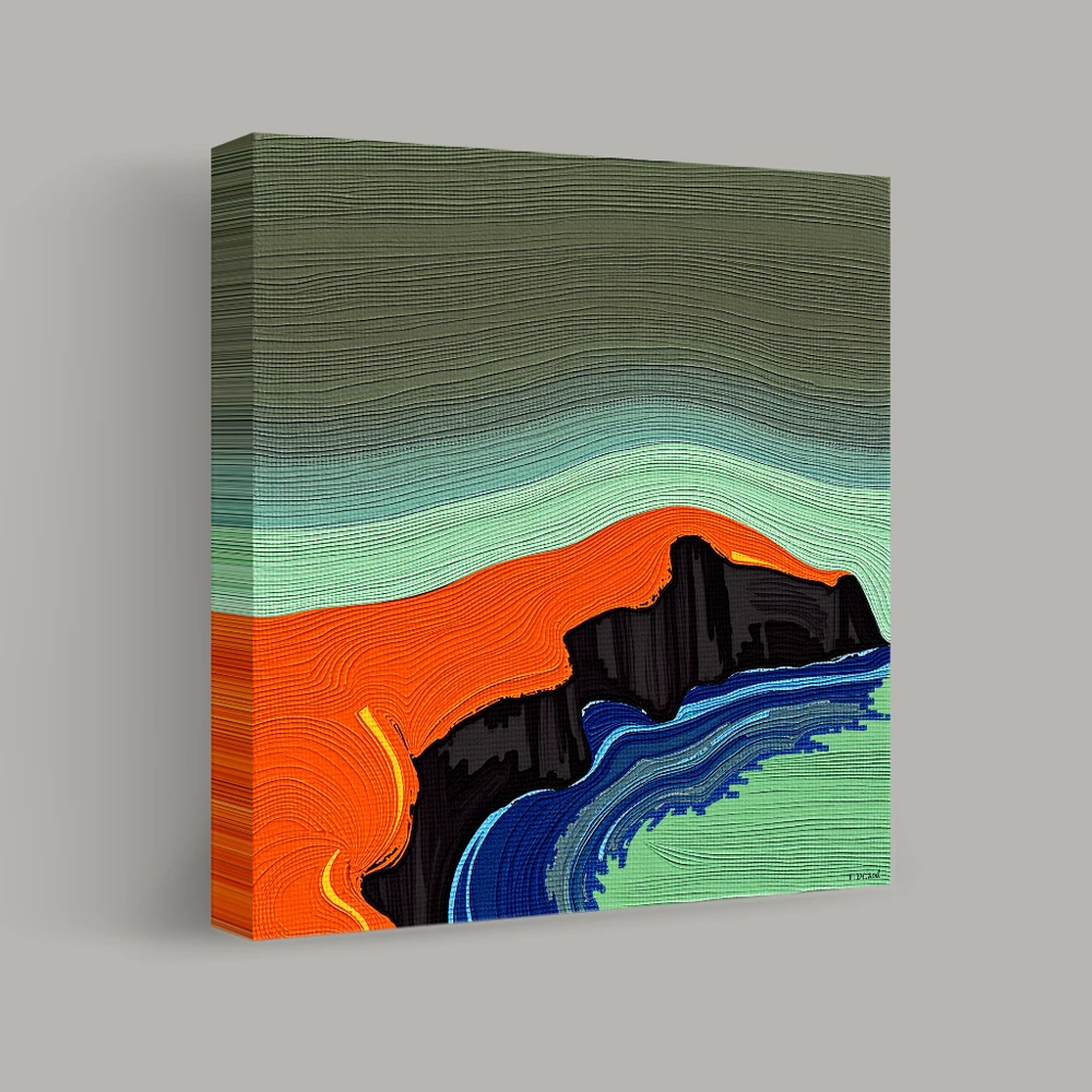 Waves of Color and Texture — canvas
