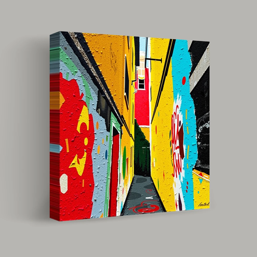 Vivid Alleyway Expressions — canvas