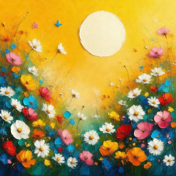 Blossoms Under a Golden Sun