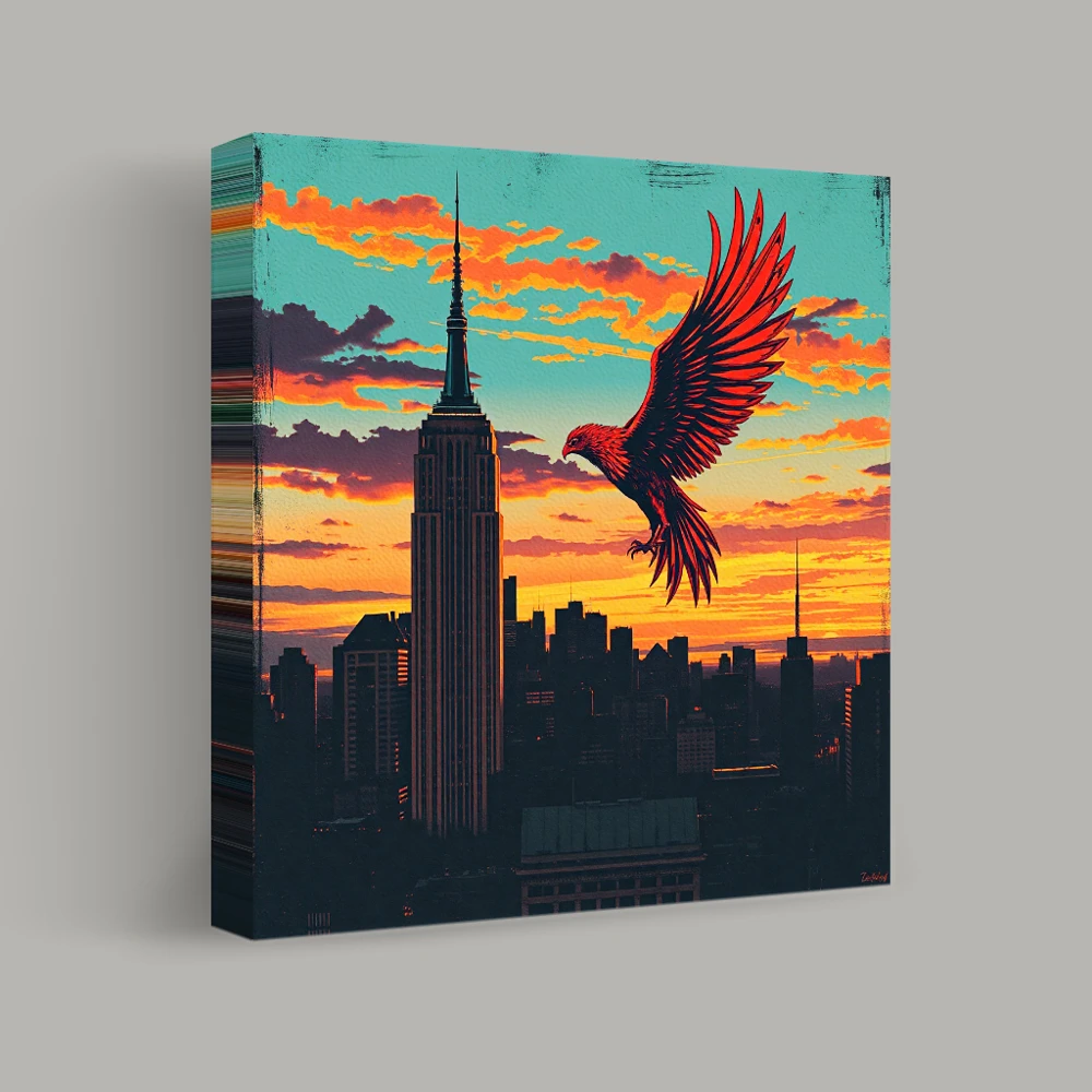Soaring Over Skyscrapers — canvas