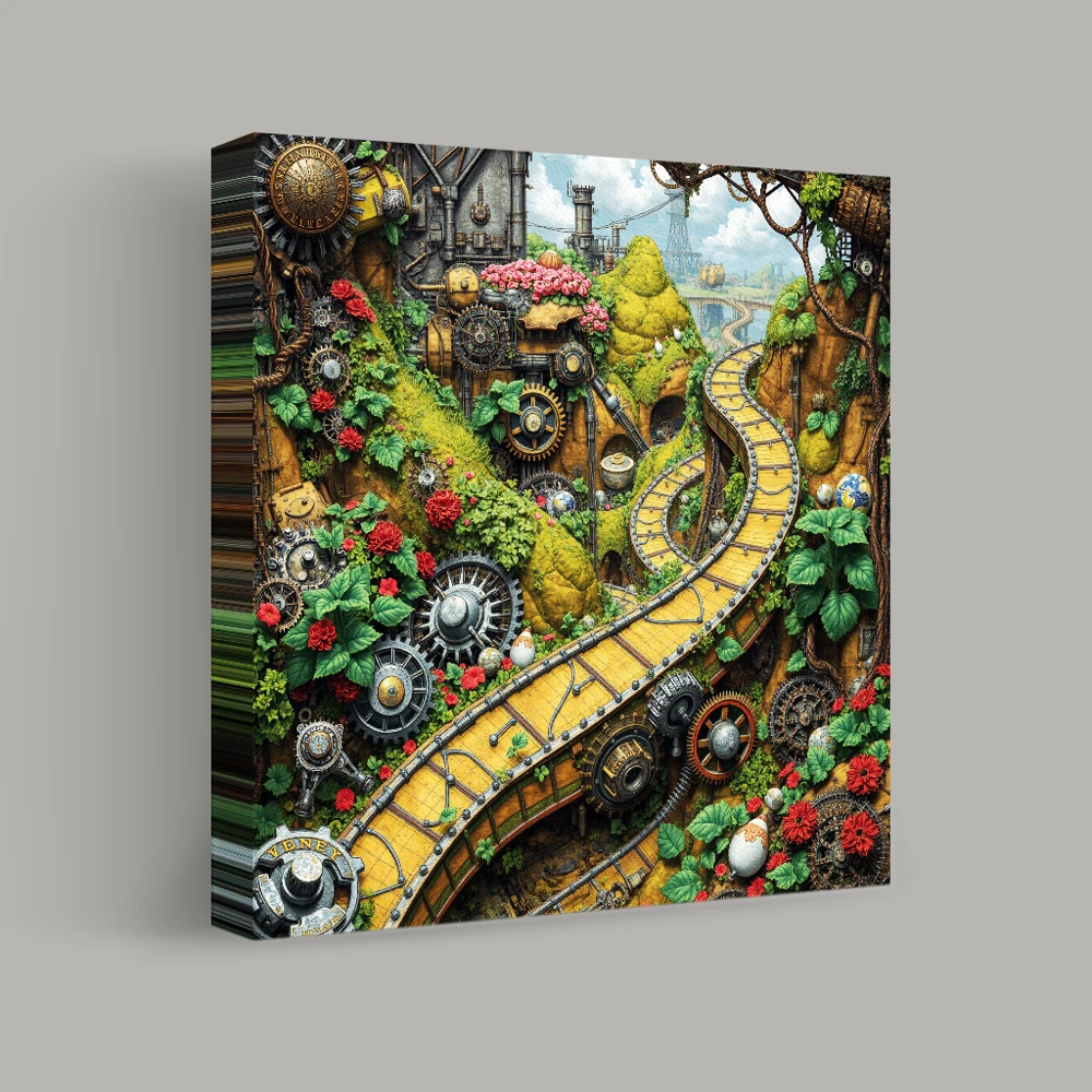 Gears of Verdant Pathways — canvas