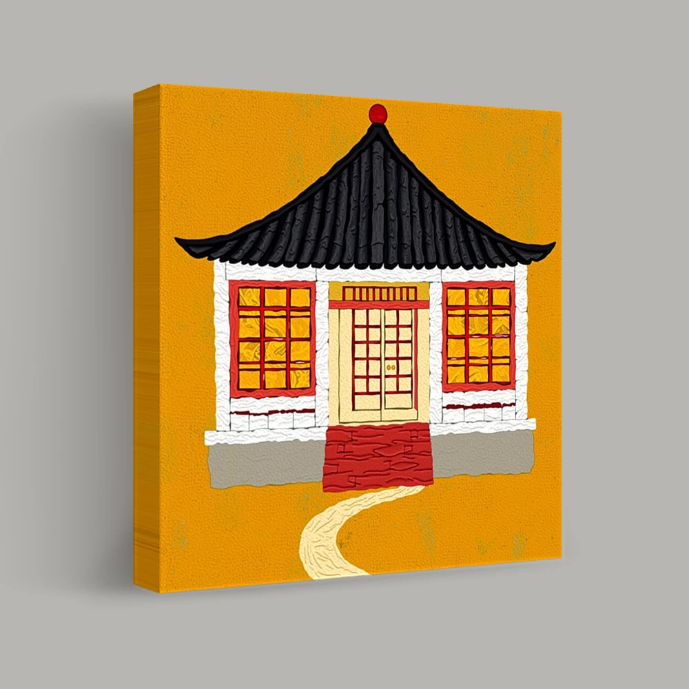 Whimsical Pagoda — canvas