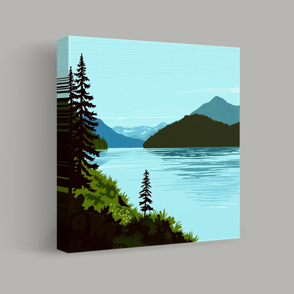 Tranquil Waters of Evergreen — canvas