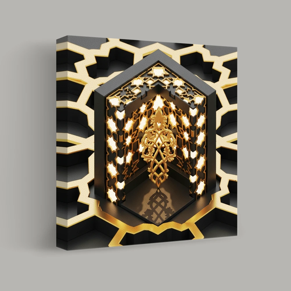 Geometric Sanctuary — canvas