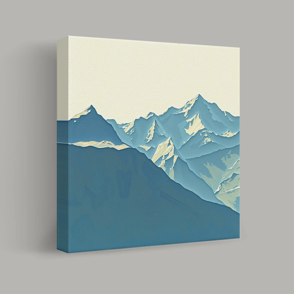 Serenity in Blue Peaks — canvas