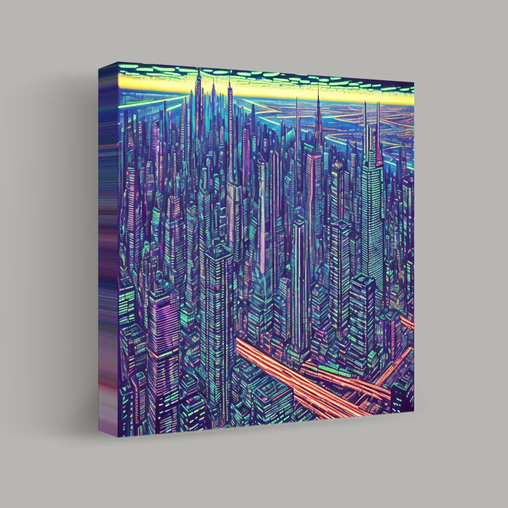 Neon Metropolis — canvas