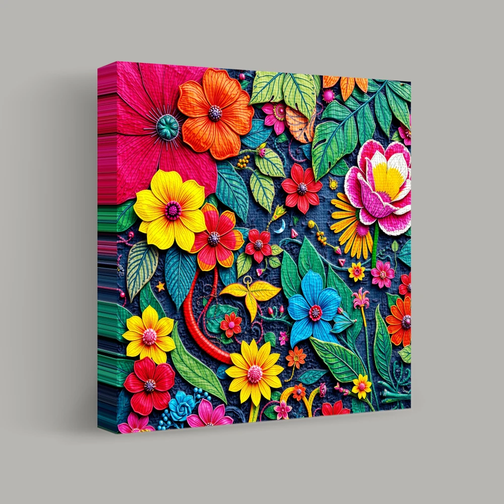 Floral Symphony in Bloom — canvas